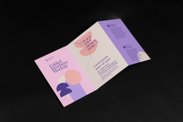 Trifold brochure design mockup