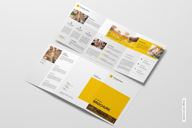 Trifold brochure mockup