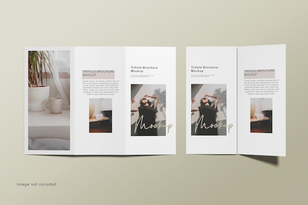 Trifold brochure mockup