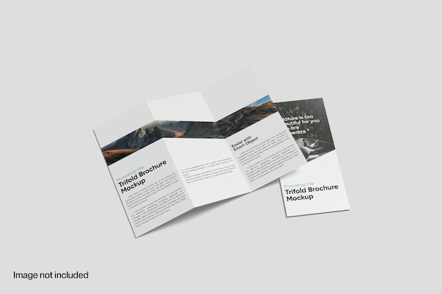 Trifold brochure mockup