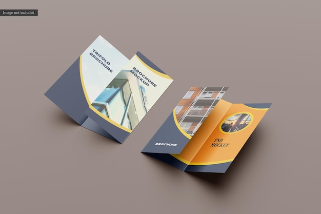 Trifold brochure mockup