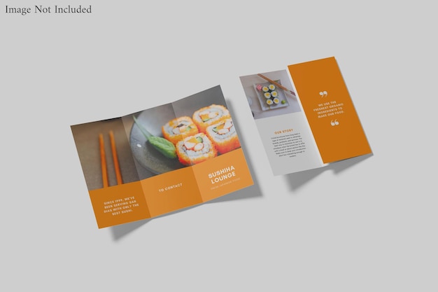 trifold brochure Mockup