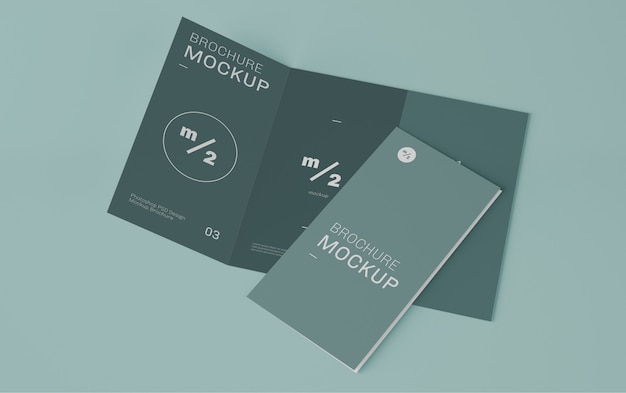 Trifold brochure mockup