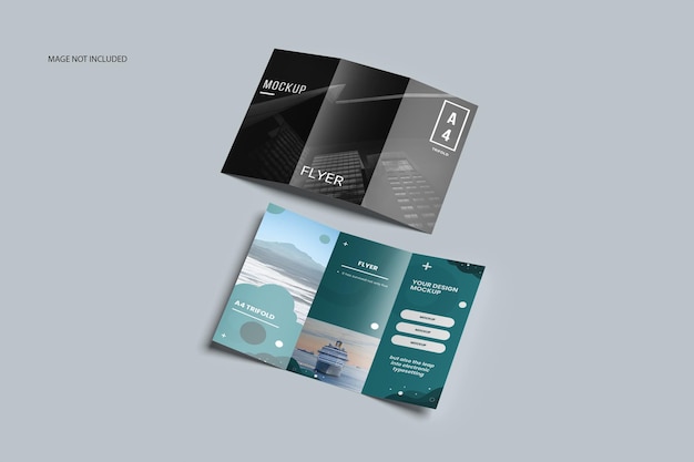 Trifold brochure mockup