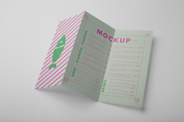 Trifold vertical mockup design