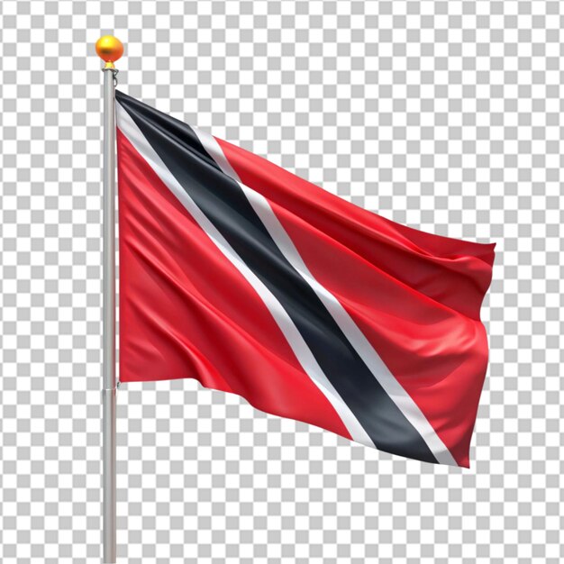 PSD trinidad and tobago flag illustration on white background