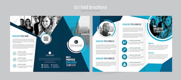 Triple Folding Brochure for Business and Advertising