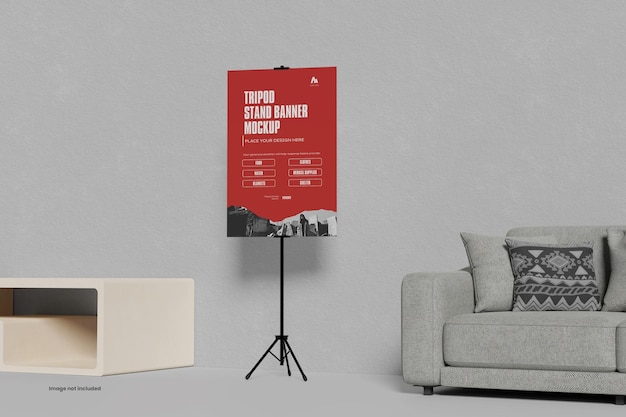 Tripod Stand Banner Mockup