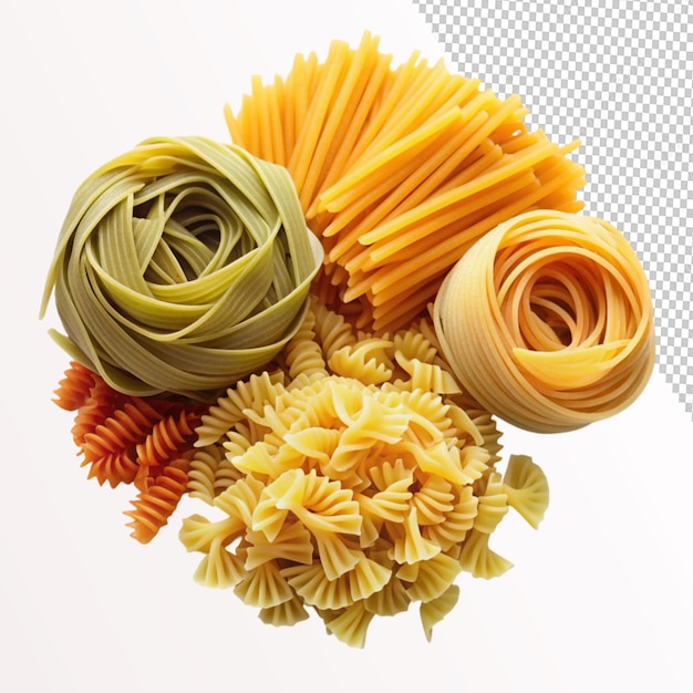 tris di pasta Italian on transparent background