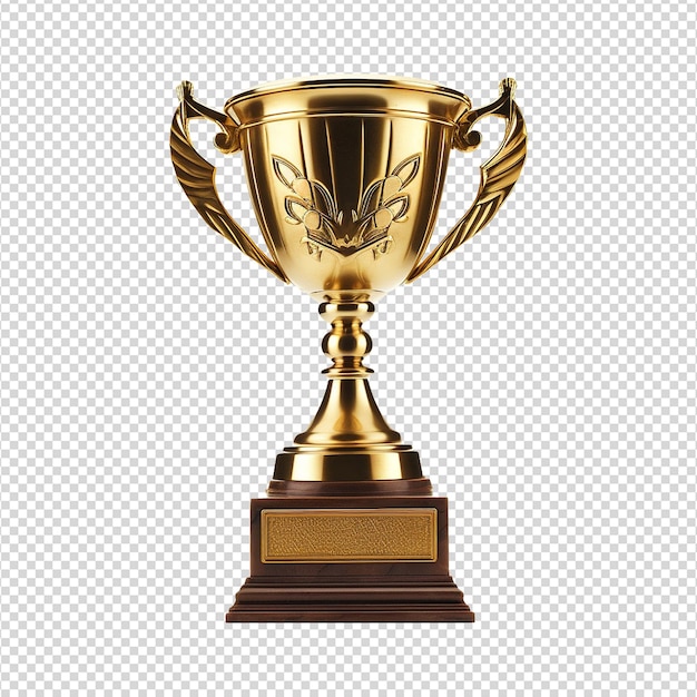 Trophy isolated on transparent background