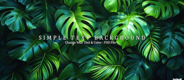 PSD tropical green leaf background