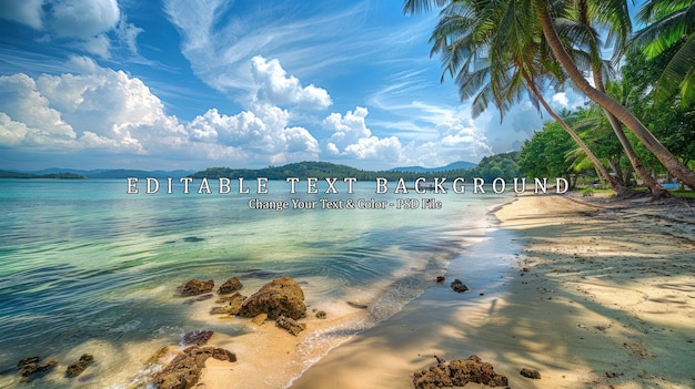 Tropical Paradise Beach with Palm Trees