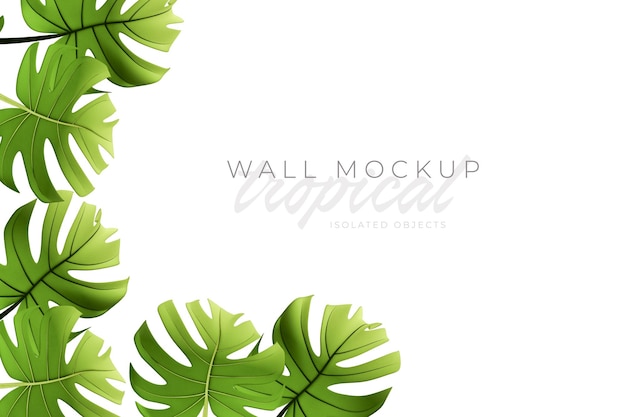 Tropical and Summer background Mockup