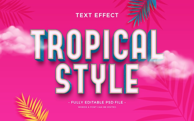 Tropical text effect