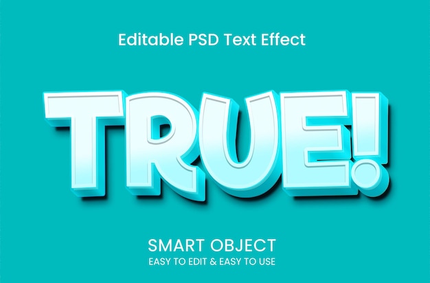 True PSD editable text effect