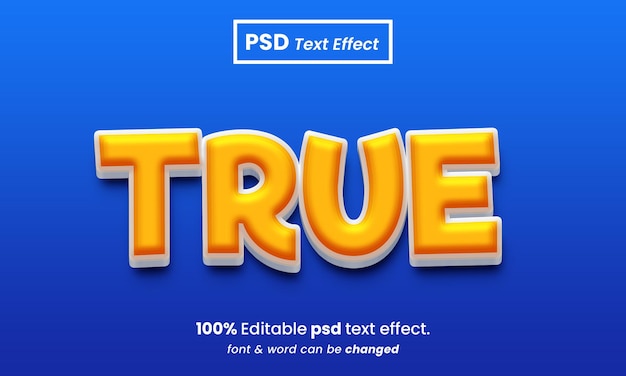 TRUE text effect