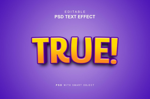 True text style effect