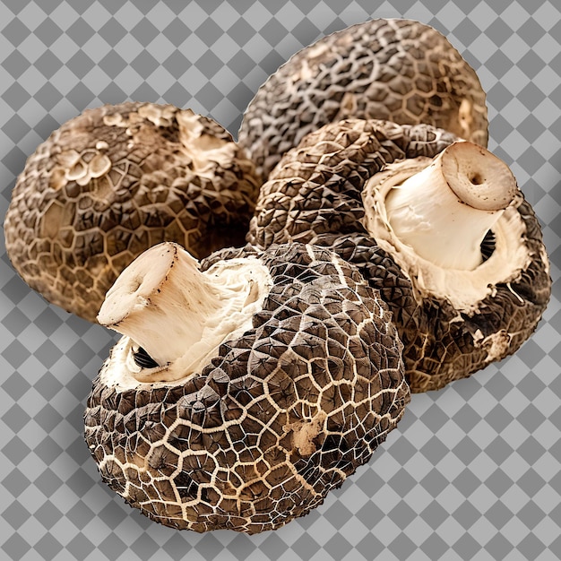 Truffle Mushrooms Herb Type Tuber Form of Herb Fresh or Pres Isolated Object on Clean Background