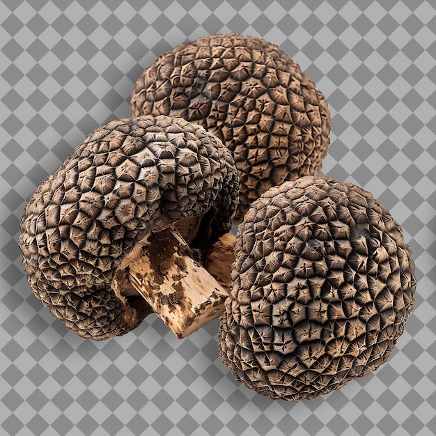 Truffle Mushrooms Herb Type Tuber Form of Herb Fresh or Pres Isolated Object on Clean Background