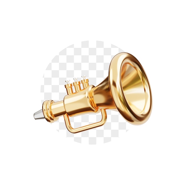 Trumpet 3D Icon Premium PSD