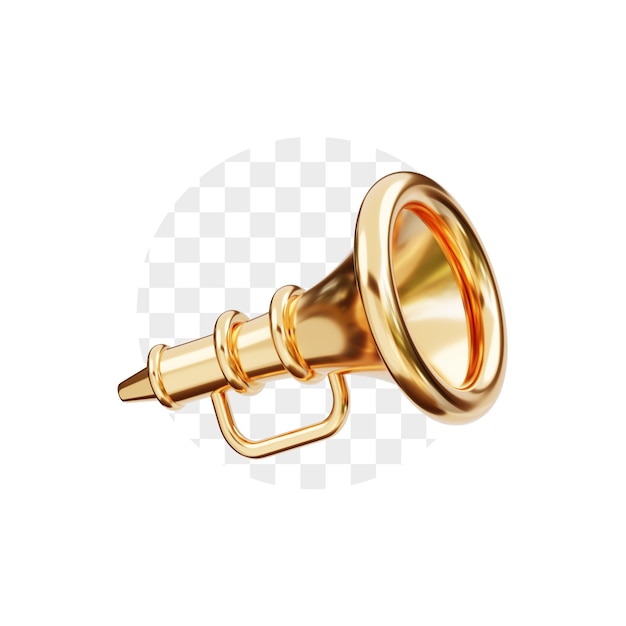 Trumpet 3D Icon Premium PSD