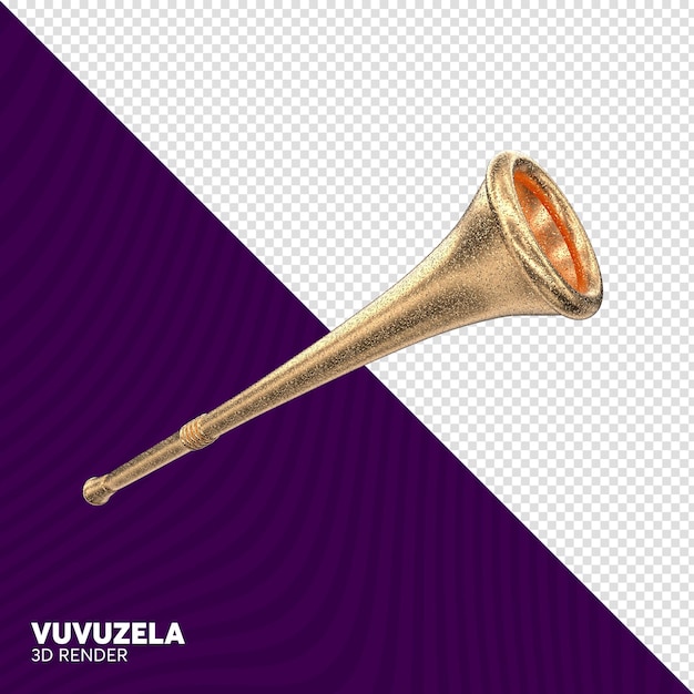 trumpet vuvuzela isolated 3d rendering