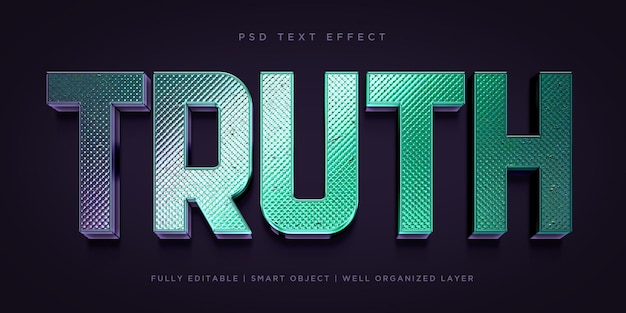 Truth 3d style text effect