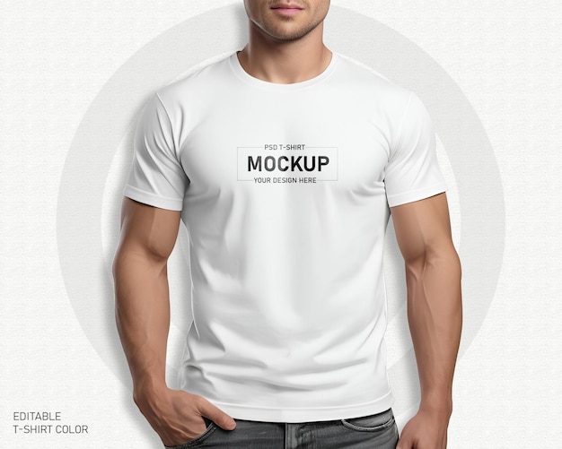 tshirt front PSD Mockup editable all color