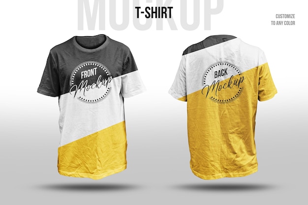 Tshirt mockup front and back view