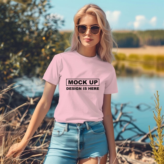 tshirt mockup girl tshirt mockup sweatshirt mockup apparel mockup PSD mockup women tshirt mockup