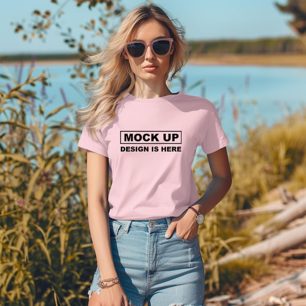 tshirt mockup girl tshirt mockup sweatshirt mockup apparel mockup PSD mockup women tshirt mockup