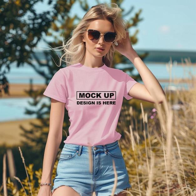 PSD tshirt mockup girl tshirt mockup sweatshirt mockup apparel mockup psd mockup women tshirt mockup