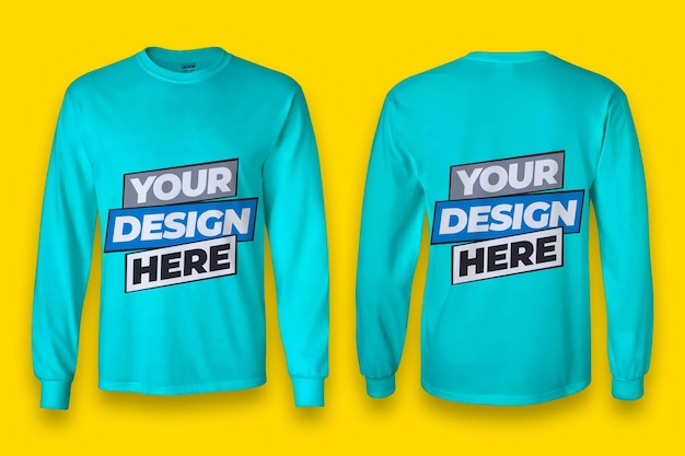 PSD tshirt mockup long sleeve mockup