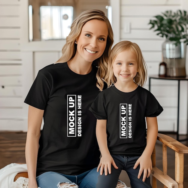 PSD tshirt mockup mom and son tshirt mockup psd mockup mom and daughter tshirt mockup tshirt mockup