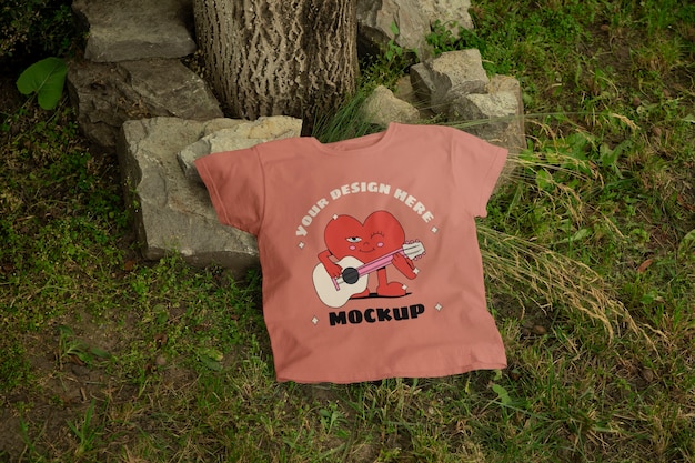 Tshirt mockup in nature