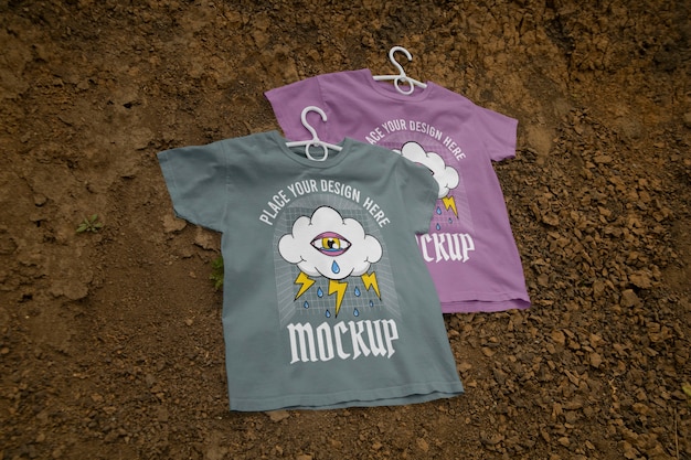 Tshirt mockup in nature