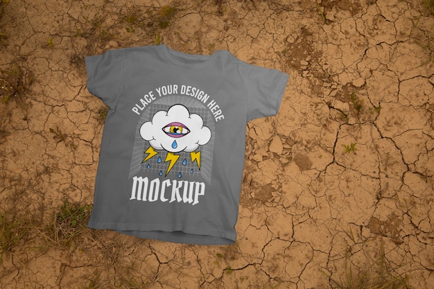 Tshirt mockup in nature