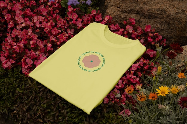 Tshirt in nature mockup