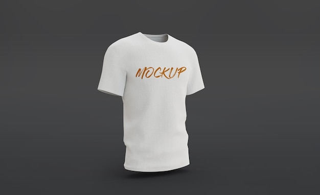 Tshirt with side view mockup design isolated render