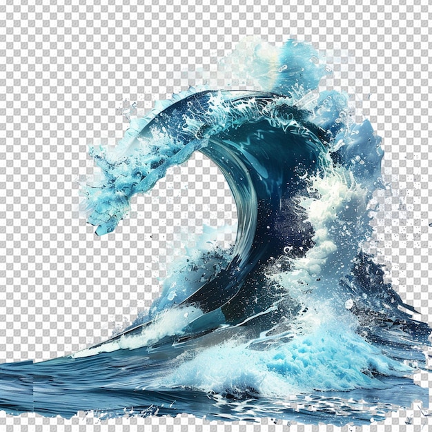 Tsunami Wave Realistic Transparent Background