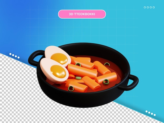 tteokbokki 3d icon