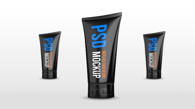 Tube gel mockup 3D rendering design