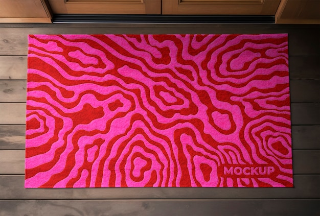 Tufting rug mockup design