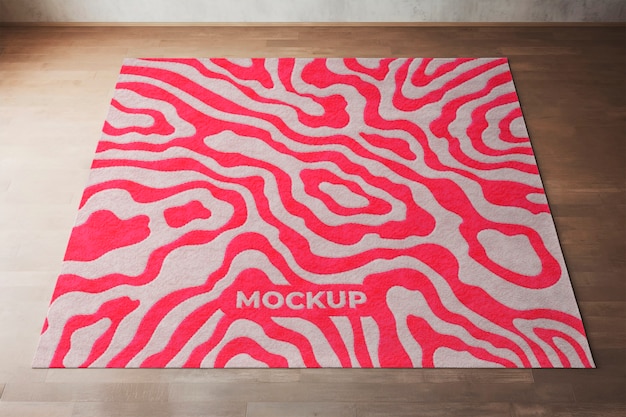 Tufting rug mockup design