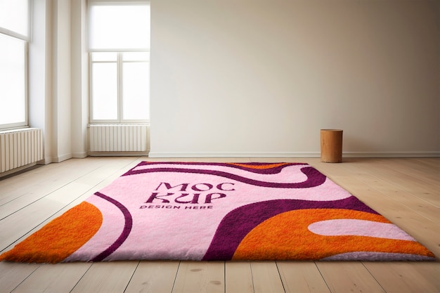 Tufting rug mockup design