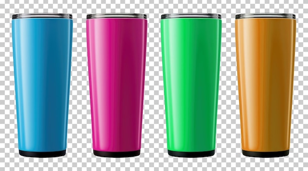 Tumbler Set Isolated on Transparent Background