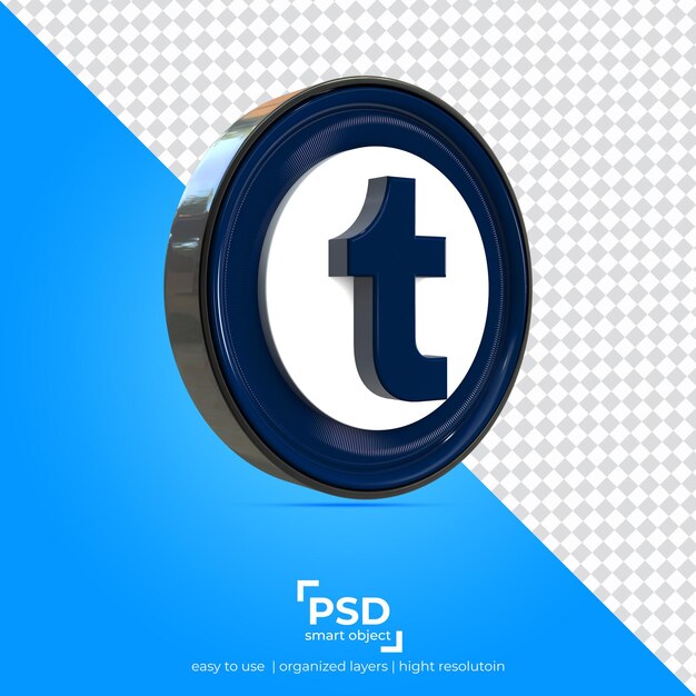 Tumblr Left view application transparency background and metal outline