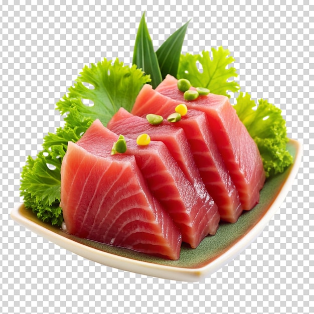 Tuna sashimi Isolated on white background