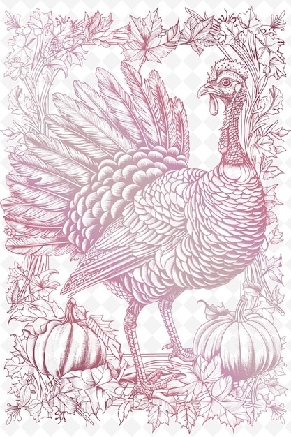 a turkey in a graphic style