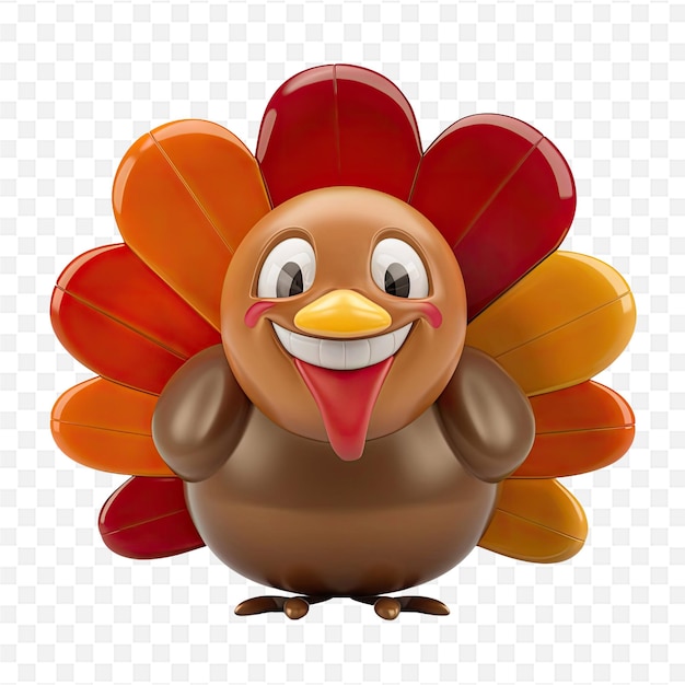 a turkey with a happy face is shown in a picture